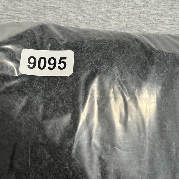 H&M Sweater Womens Large Gray Oversized Mock Turtleneck Fuzzy Hairy Cozy - Picture 12 of 12